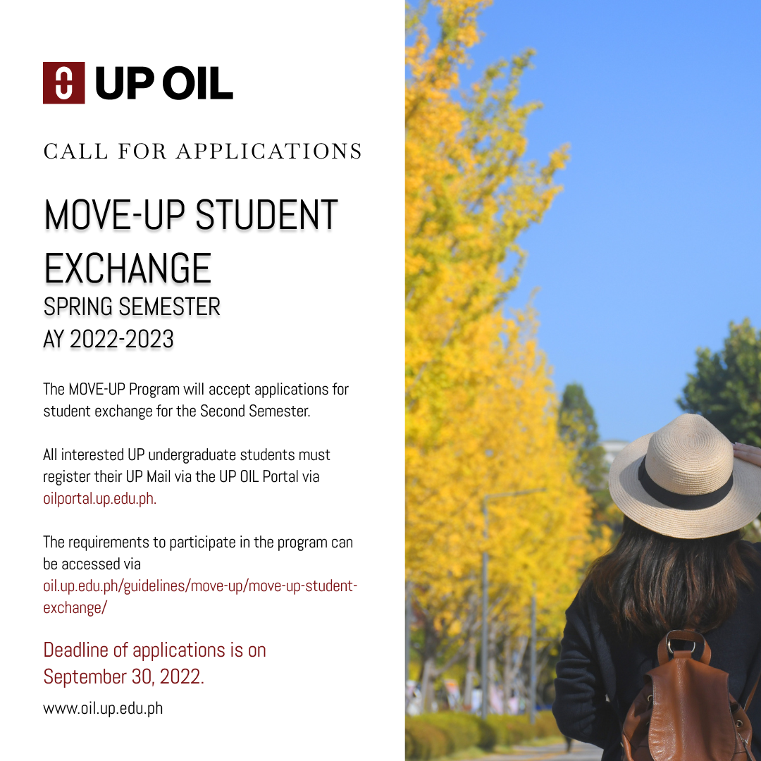 Call for Applications MOVEUP Student Exchange (Second Semester, AY